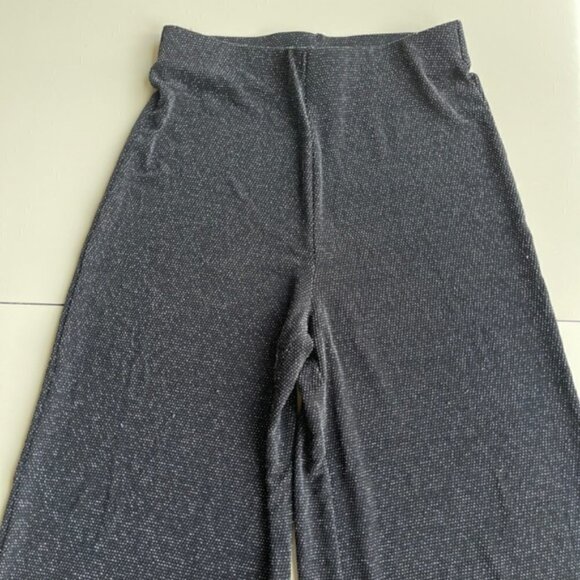 3/$20 ❤️ H&M Black Lurex Glitter Wide Leg Pants US XS - Picture 4 of 5